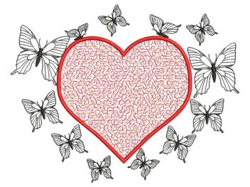 Heart Embroidery Designs, Valentines day Embroidery Design