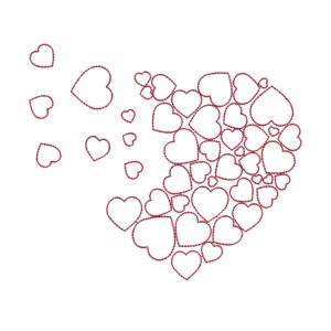 Hearts Embroidery Designs, Valentines day Embroidery Design