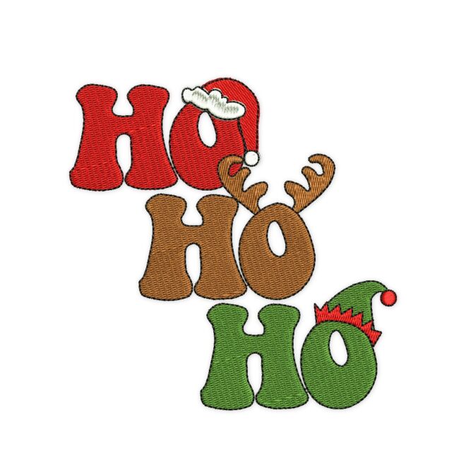 HoHoHo Embroidery Designs, Christmas Embroidery Designs