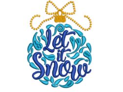 Let It Snow Embroidery Designs