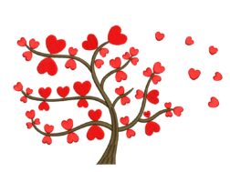 Love Tree Embroidery Designs