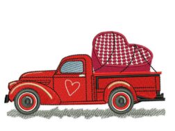 Love Truck Embroidery Designs