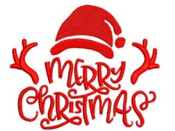 Merry Christmas Embroidery Design