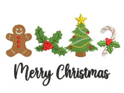 Merry Christmas Embroidery Designs