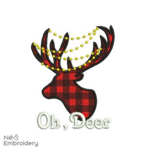 Oh Deer Embroidery Designs, Christmas Embroidery Designs