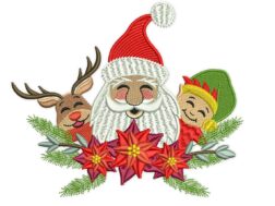 Santa Deer Elf Embroidery Designs