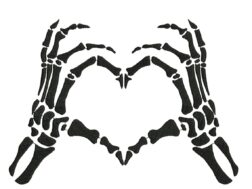 Skelleton heart Embroidery Designs