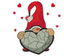 Stone Heart Love Gnome Embroidery Designs