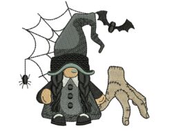 Addams Gnome Embroidery Design