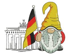 Berlin Gnome Embroidery Design