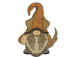 Dog Gnome Embroidery Design