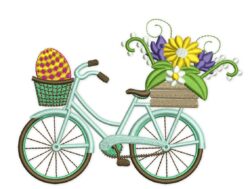 Easter Bike Embroidery Design