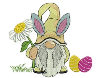 Easter Gnome Embroidery Design, Easter Embroidery Designs