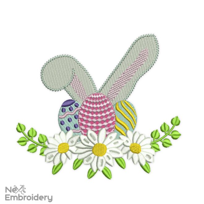 Easter Wreath Embroidery Design, Easter Embroidery Designs