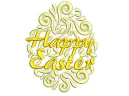 Happy Easter Embroidery Design