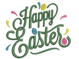 Happy Easter Embroidery Design