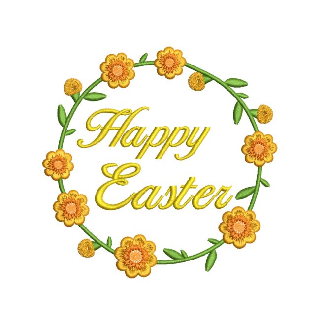 Happy Easter Embroidery Designs, Holiday Machine Embroidery File