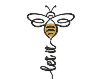 Let It Bee embroidery design