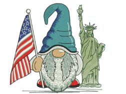 Statue of Liberty Gnome Embroidery Designs