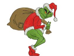 Stolen Christmas Grinch Embroidery Design