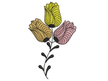 Tulip Embroidery Design, Spring Embroidery Designs