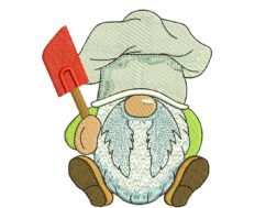Baking Gnome Embroidery Design