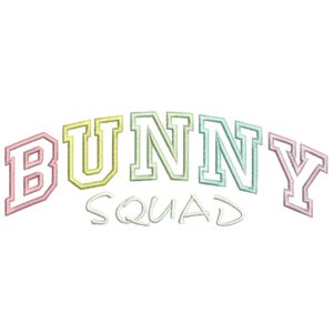 Bunny Squad Embroidery Design, Easter Machine Embroidery Design