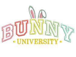 Bunny University Embroidery Designs