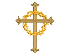Cross Thorn embroidery Design