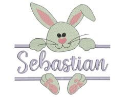 Easter Split Bunny Embroidery Designs