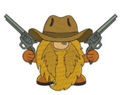 Cowboy Gnome Embroidery Design