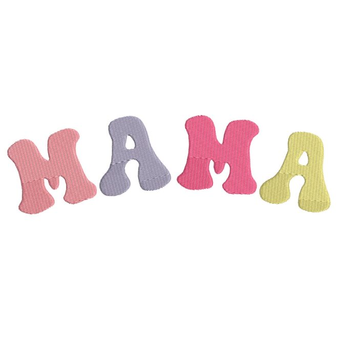Retro Mama Embroidery Designs, Mothers day Embroidery Design, Mom Machine Embroidery File