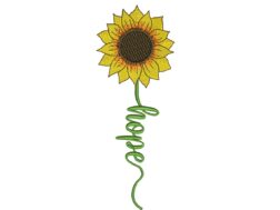 Sunflower Hope Embroidery Design