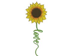 Sunflower Love Embroidery Design
