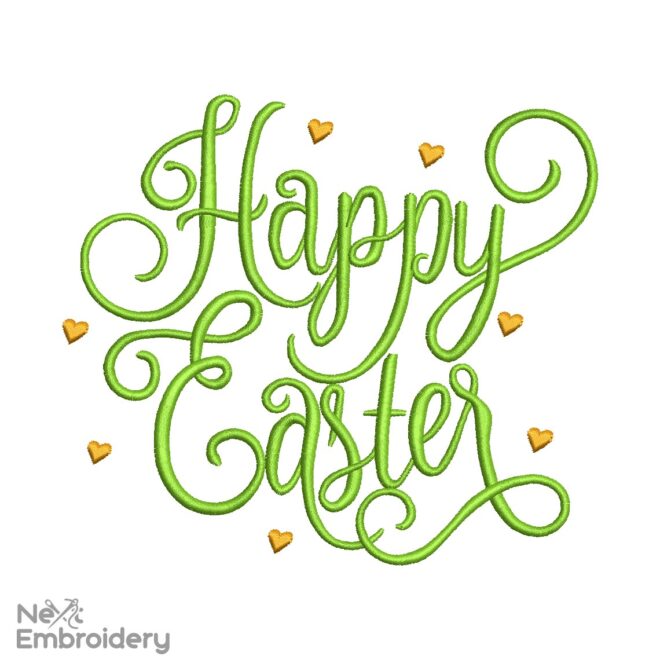 Happy Easter Embroidery Design, Holiday Embroidery Designs
