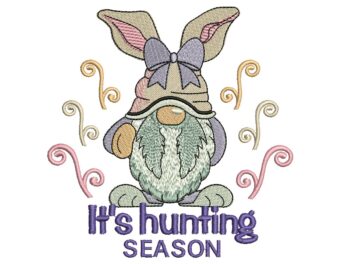 Hunting Season Embroidery Design, Gnome Embroidery Design, Holiday Embroidery Designs