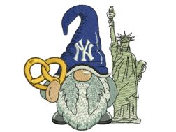 New Yorker Gnome Embroidery Design