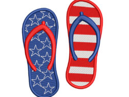 American Flip Flops Embroidery Designs