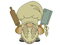 Cook with a Rolling Pin Embroidery Design