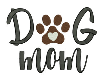 Dog Mom Embroidery Design, Mothers day embroidery designs