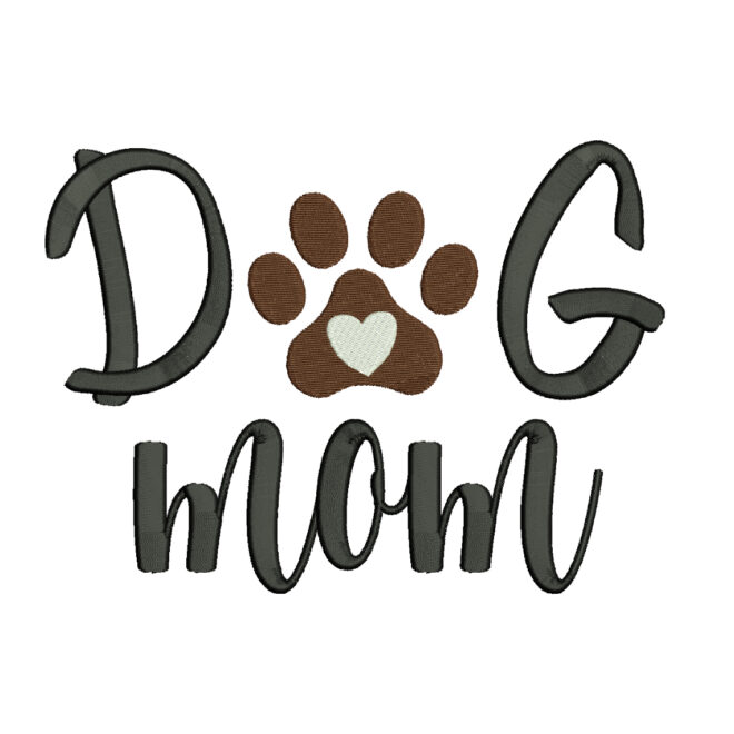 Dog Mom Embroidery Design, Mothers day embroidery designs