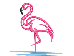 Flamingo Embroidery Design