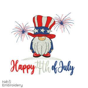 Happy 4th of July Embroidery Designs, USA Independent Day Embroidery Designs