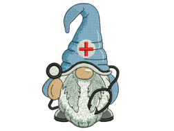 Hospital Gnome Embroidery Design