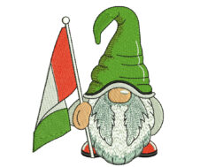 Italy Gnome Embroidery Design