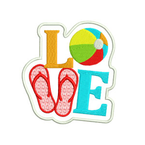 Love Summer Embroidery Design, Summer time embroidery designs