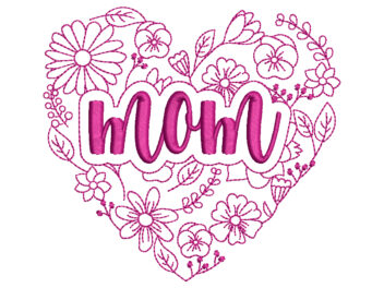 Mom Embroidery Design, Machine Embroidery Design