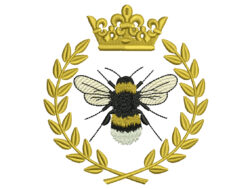 Queen Bee embroidery design
