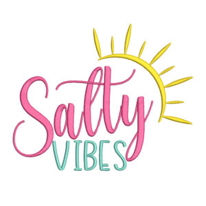 Salty Vibes Embroidery Design, Summer embroidery designs