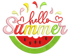 Summer Watermelon Embroidery Design